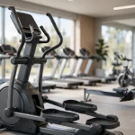 adaptive motion trainer — a Precor-style adaptive motion cardio machine in a bright gym