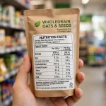 Calorie vs kilocalorie - a food label showing energy in both kJ and kcal values